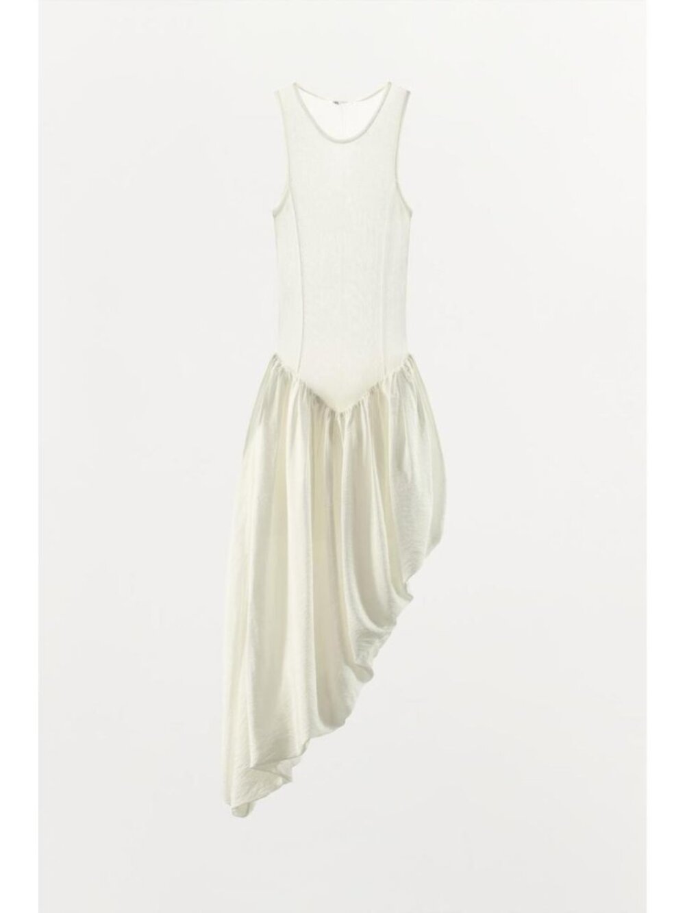 ZARA ASYMMETRIC COMBINED KNIT DRESS 1223/701/712